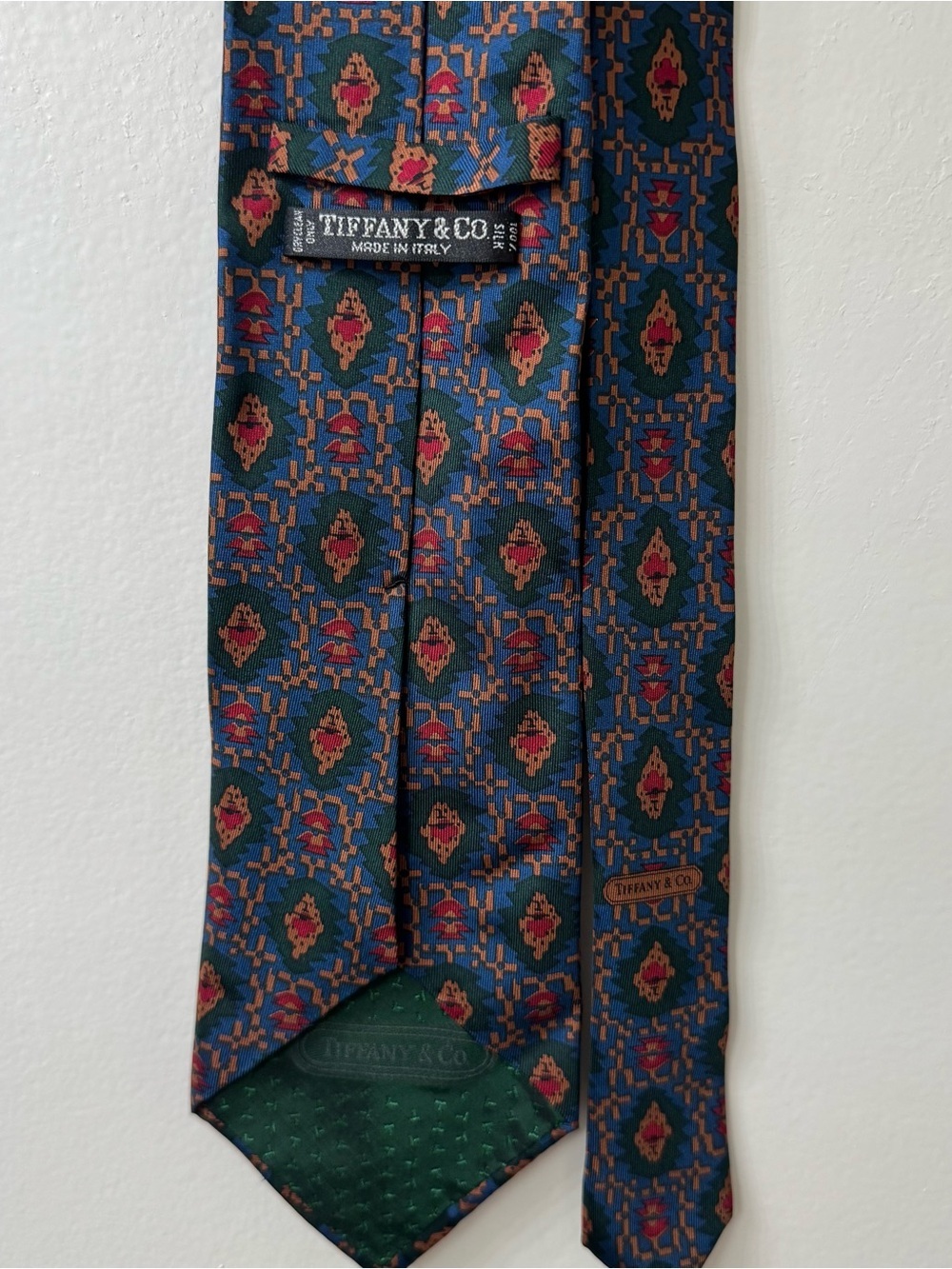 Vintage Tiffany & Co. 100% Silk Geometric Tie Made in Italy